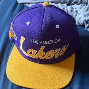 Mitchell & Ness Purple and Gold Lakers Hat